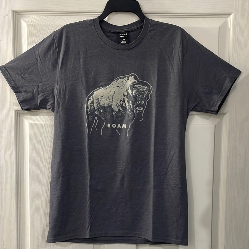 Roam Graphic Men's T-Shirt - Charcoal Gray Size M